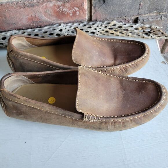 Cole Haan Somerset Men's Shoes Brown Leather Moc Toe Venetian Slip On Loafers - Picture 13 of 15